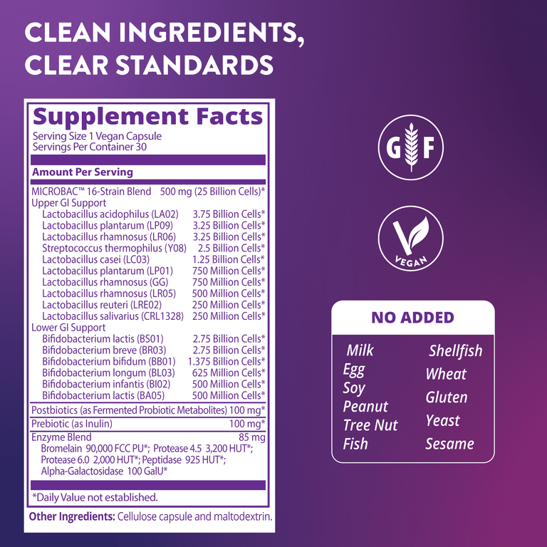MRM Nutrition, пробиотики, 25 млрд клеток, 30 растительных капсул