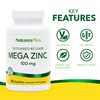 NaturesPlus, Цинк, длительное высвобождение, 100 мг, 90 таблеток