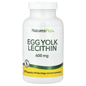 NaturesPlus, лецитин из яичного желтка, 180 капсул (300 мг в 1 капсуле)
