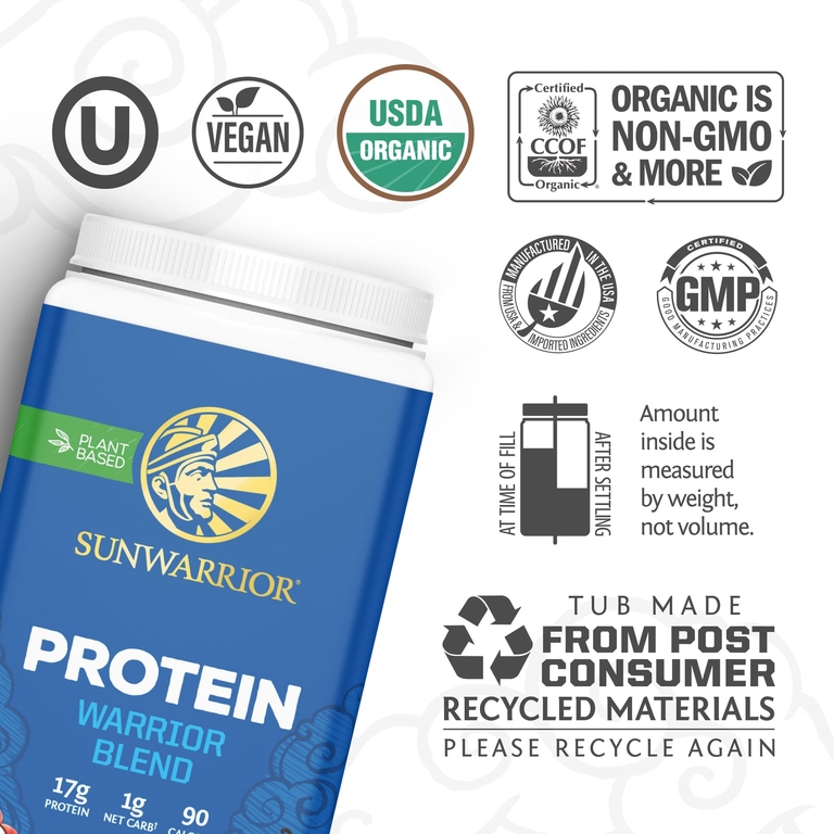Sunwarrior, протеин, со вкусом ванили, 750 г (1,65 фунта)