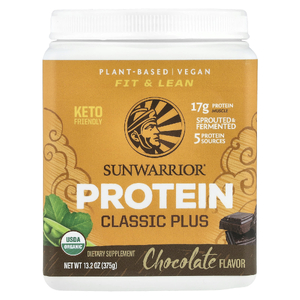 Sunwarrior, протеин «Классик плюс», со вкусом шоколада, 375 г (13,2 унции)