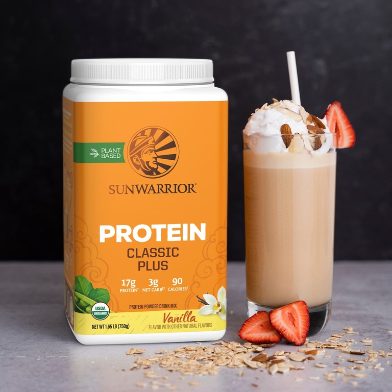 Sunwarrior, протеин на растительной основе, ваниль, 750 г (1,65 фунта)