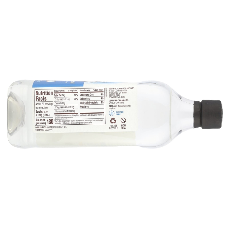 Nutiva, жидкое органическое кокосовое масло, 946 мл (32 жидк. унции)