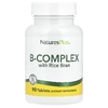 NaturesPlus, комплекс витаминов группы B с рисовыми отрубями, 90 таблеток