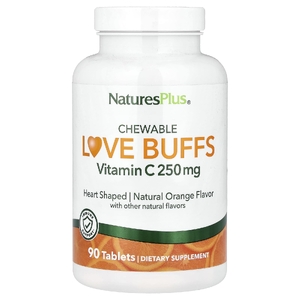 NaturesPlus, жевательные таблетки витамин C, натуральный апельсиновый вкус, 90 жевательных таблеток