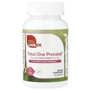 Zahler, Total One Prenatal™, незаменимая пренатальная добавка для приема один раз в день, 90 капсул (Товар снят с продажи) 