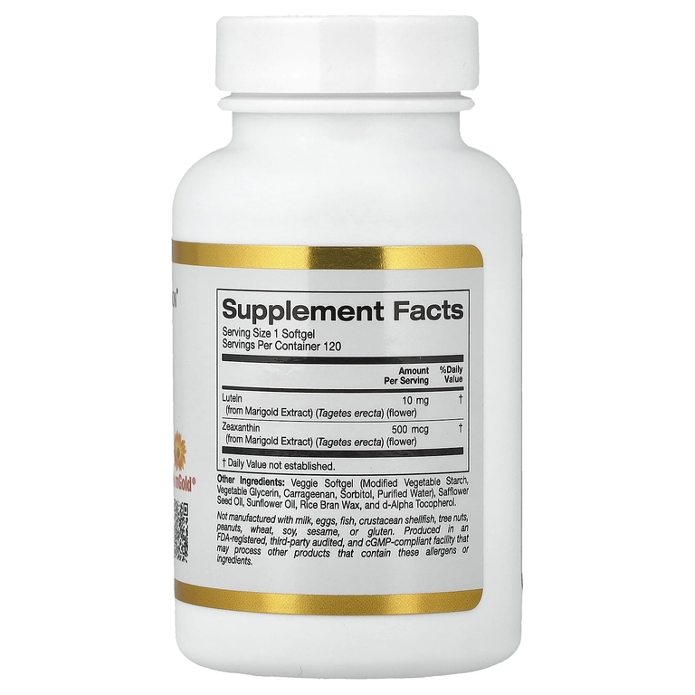 California Gold Nutrition, лютеин и зеаксантин из экстракта бархатцев, 120 вегетарианских капсул