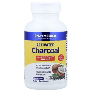 Enzymedica, активированный уголь, 60 капсул