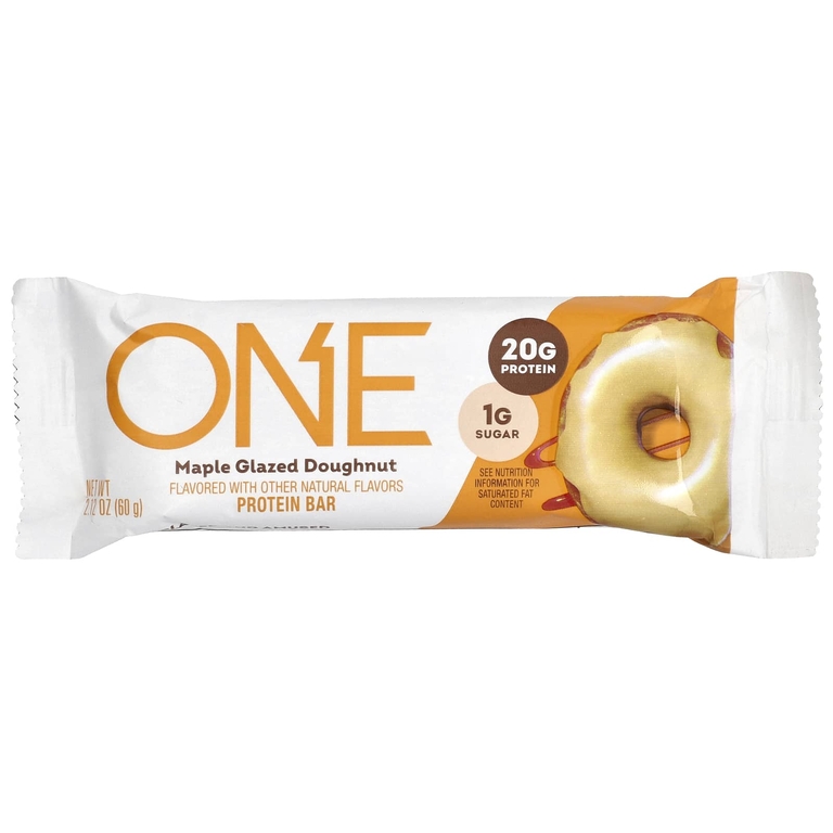 One Brands, Protein Bar, пончик в кленовой глазури, 12 батончиков, 60 г (2,12 унции)