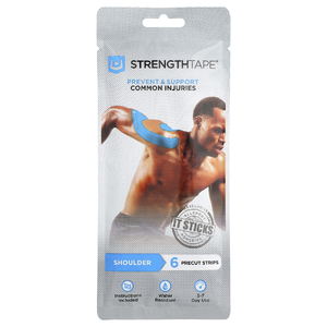 Strengthtape, тейп для плеча, 6 нарезанных полосок