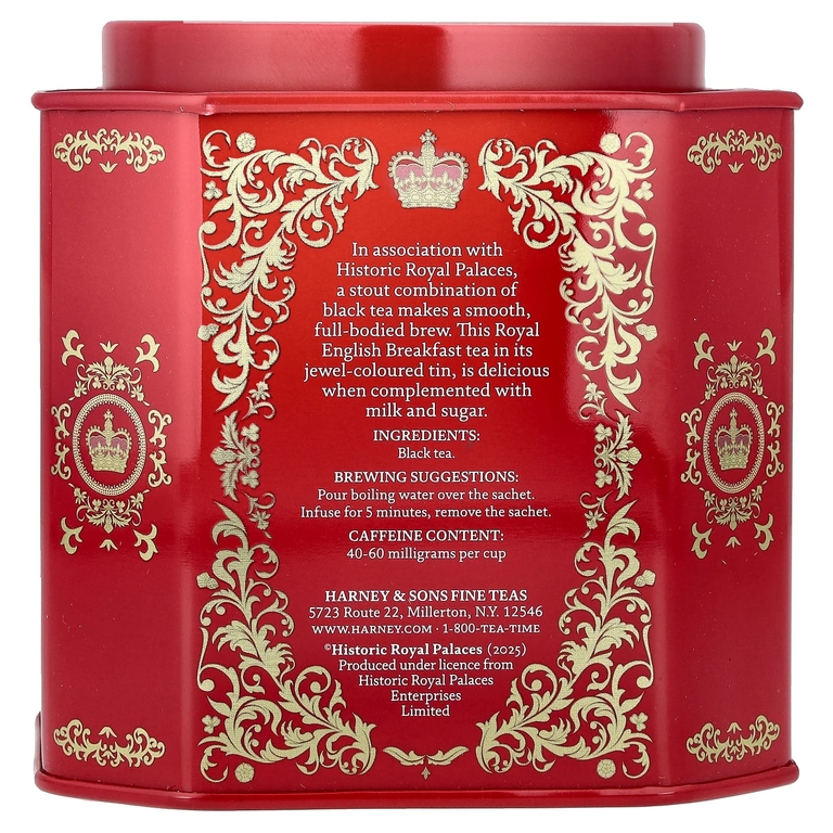 Harney & Sons, английский завтрак, черный чай, 30 пакетиков, 60 г (2,11 унции)