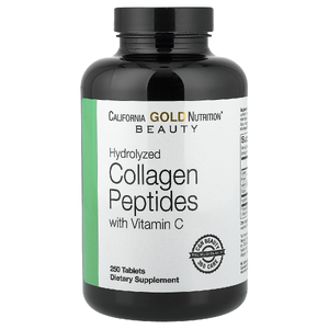 California Gold Nutrition, пептиды гидролизованного коллагена I и III типов с витамином C, 250 таблеток