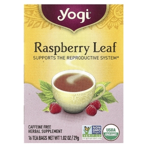 Yogi Tea, листья органической малины для женщин, без кофеина, 16 чайных пакетиков, 29 г (1,02 унции)