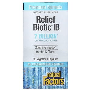 Natural Factors, пробиотики, 7 млрд, 30 вегетарианских капсул