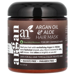 artnaturals, маска для волос с аргановым маслом и алоэ, для сухих и поврежденных волос, 226 г (8 унций)