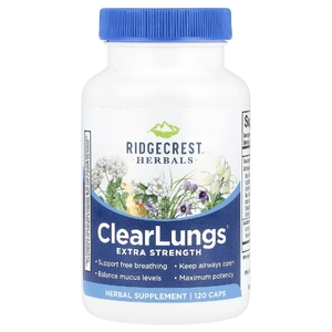 RidgeCrest Herbals, Поддержка свободного дыхания, 120 капсул