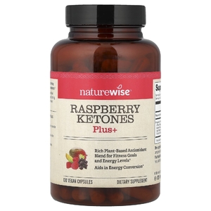 NatureWise, малиновый кетоны плюс+, 120 веганских капсул