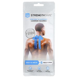 Strengthtape, тейп для спины и шеи, 6 нарезанных полосок