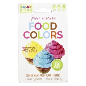 ColorKitchen, Пищевые красители от природы, многоцветные, 3 пакетика с порошком, по 3 г (0,11 унции)