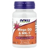 NOW Foods, витамины Д3 и К2(МК7), 60 капсул
