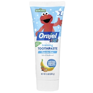 Orajel, Kids, зубная паста, без фтора, для детей от 0 до 3 лет, с натуральными ягодами и фруктами, 42,5 г (1,5 унции)