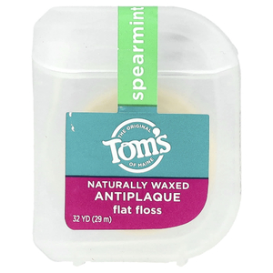 Tom's of Maine, Натуральная восковая плоская нить против зубного налета, мята, 29,2 м (32 ярда) (Товар снят с продажи) 