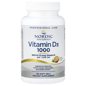 Nordic Naturals, витамин D3, 1000 мкг (1000 МЕ), 120 капсул