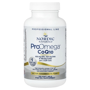 Nordic Naturals, омега-3 + Коэнзим Q10, 1000 мг, 120 желатиновых капсул