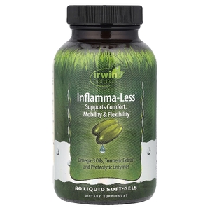 Irwin Naturals, комплекс для снижения воспаления в организме, 80 гелевых капсул
