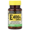 Mason Natural, витамин E, 180 мг (400 МЕ), 100 мягких таблеток