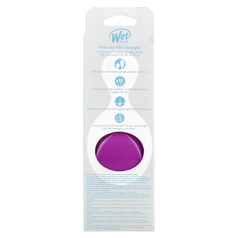 Wet Brush, Мини-расческа для облегчения расчесывания, фиолетовая, 1 расческа (Товар снят с продажи) 