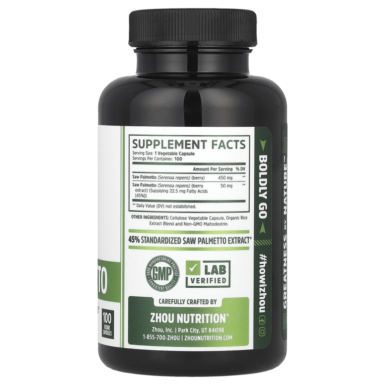 Zhou Nutrition, Сереноя, комплекс для здоровья простаты, 100 капсул