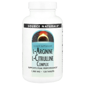 Source Naturals, комплекс L-аргинина и L-цитруллина, 120 таблеток
