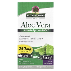 Nature's Answer, алоэ вера, 250 мг, 90 вегетарианских капсул