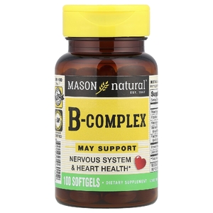 Mason Natural, комплекс витаминов группы В, 100 капсул