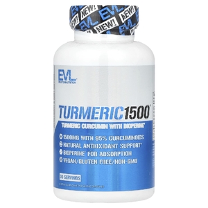 EVLution Nutrition, куркумин из куркумы, 90 растительных капсул