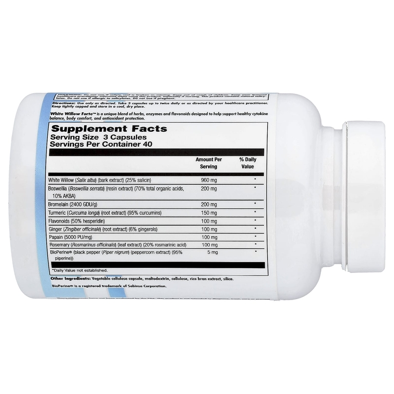 Nutra BioGenesis, белая ива, 120 капсул
