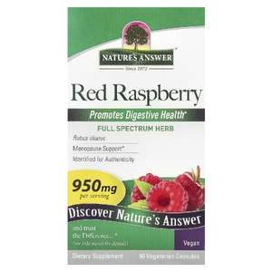 Nature's Answer, красная малина, 950 мг, 90 вегетарианских капсул (475 мг в 1 капсуле)