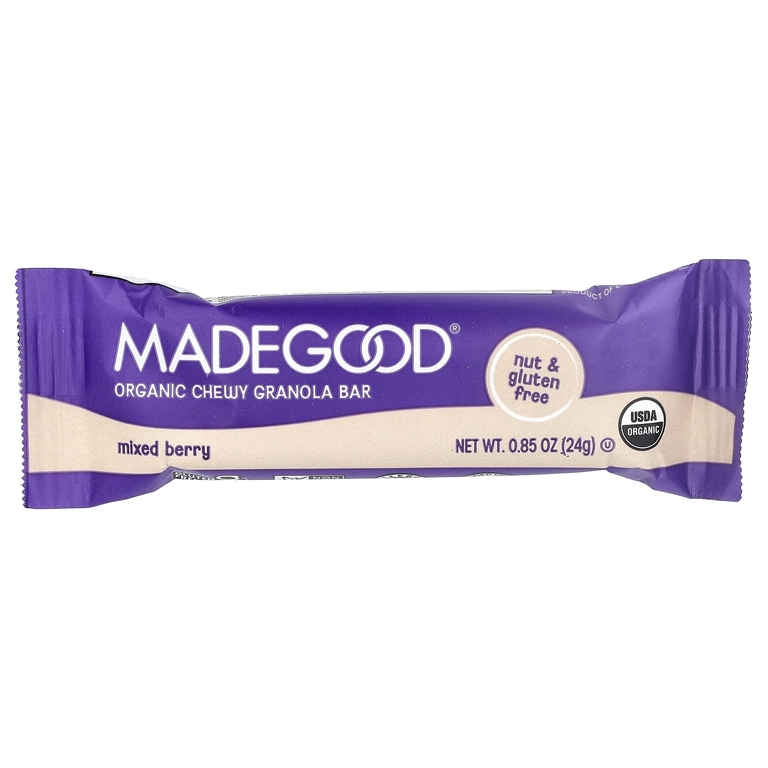 MadeGood, Батончики мюсли, ягодное ассорти, 6 батончиков, по 24 г (0,85 унции)