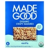MadeGood, Органические хрустящие квадраты, ваниль, 6 батончиков, 22 г (0,78 унции)