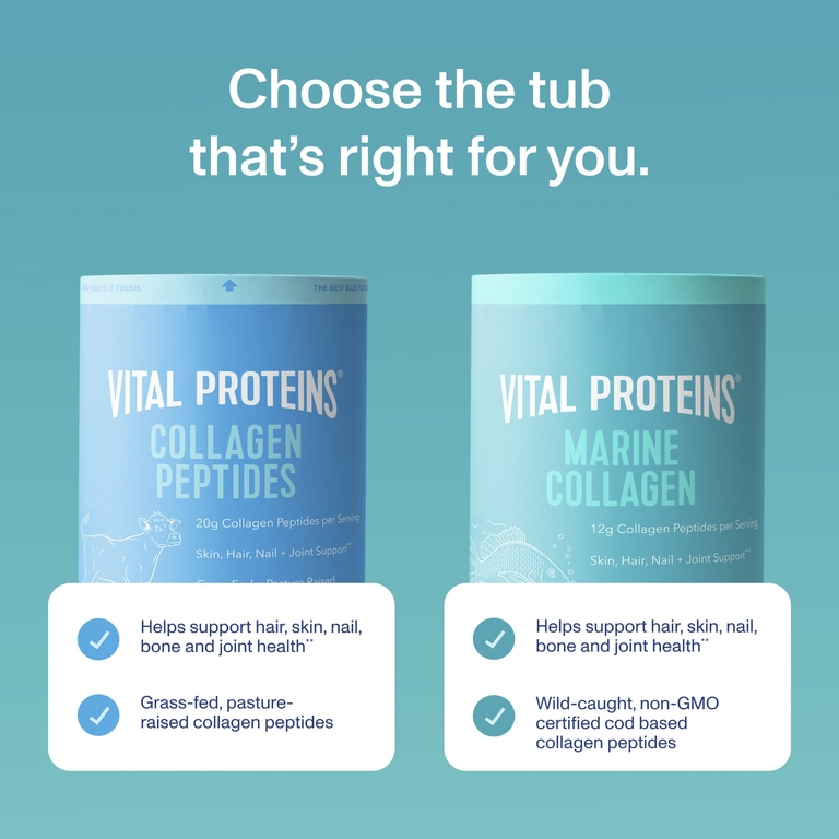Vital Proteins, морской коллаген, без добавок, 221 г (7,8 унции)