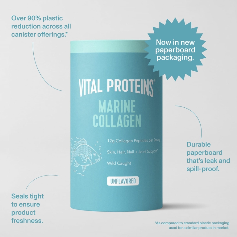 Vital Proteins, морской коллаген, без добавок, 221 г (7,8 унции)