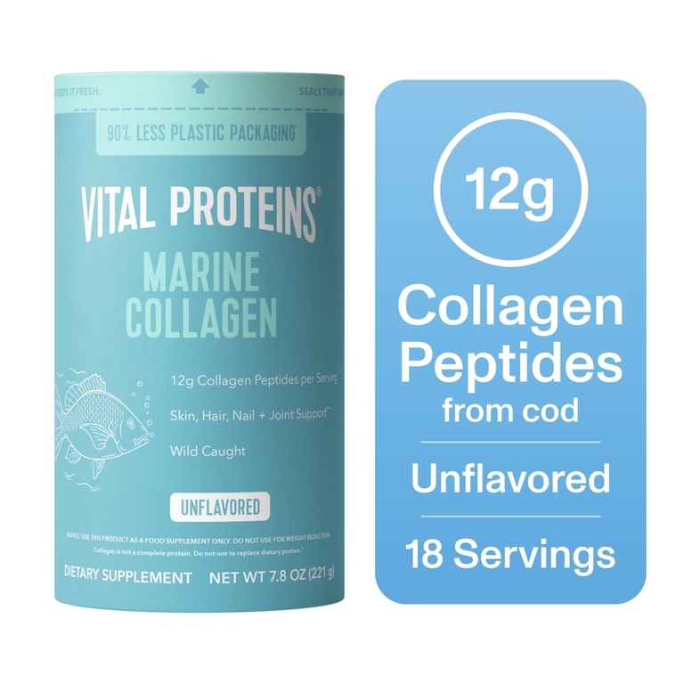Vital Proteins, морской коллаген, без добавок, 221 г (7,8 унции)