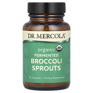 Dr. Mercola, органические ферментированные ростки брокколи, 30 капсул