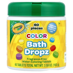 Crayola, Таблетки для окрашивания воды, для детей старше 3 лет, без отдушек, 60 таблеток, 102 г (3,59 унции)