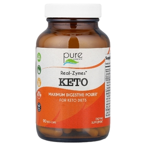 Pure Essence, добавка с пищеварительными ферментами для тех, кто соблюдает кетогенную диету, 90 растительных капсул