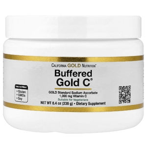 California Gold Nutrition, Buffered Gold C®, некислый витамин C в порошке, аскорбат натрия, 238 г (8,4 унции)