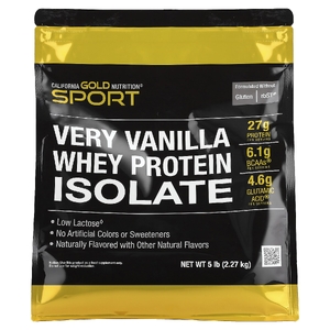 California Gold Nutrition, изолят сывороточного протеина, с ванильным вкусом, 2,27 кг (5 фунтов)
