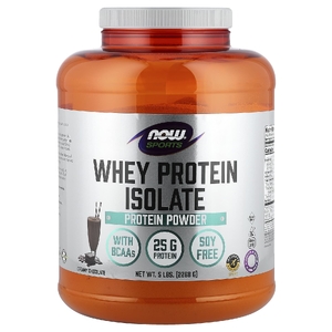 NOW Foods, Спорт, изолят сывороточного протеина, со вкусом кремового шоколада, 2268 г (5 фунта)