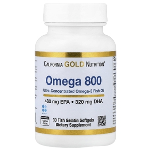 California Gold Nutrition, рыбий жир с омега-3, в форме триглицеридов, 30 капсул из рыбьего желатина (1000 мг в 1 капсуле)